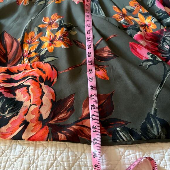 SOFT SURROUNDINGS Asymmetrical Floral Dress Sz S Coastal Grandma Elegant Picnic - Picture 6 of 8